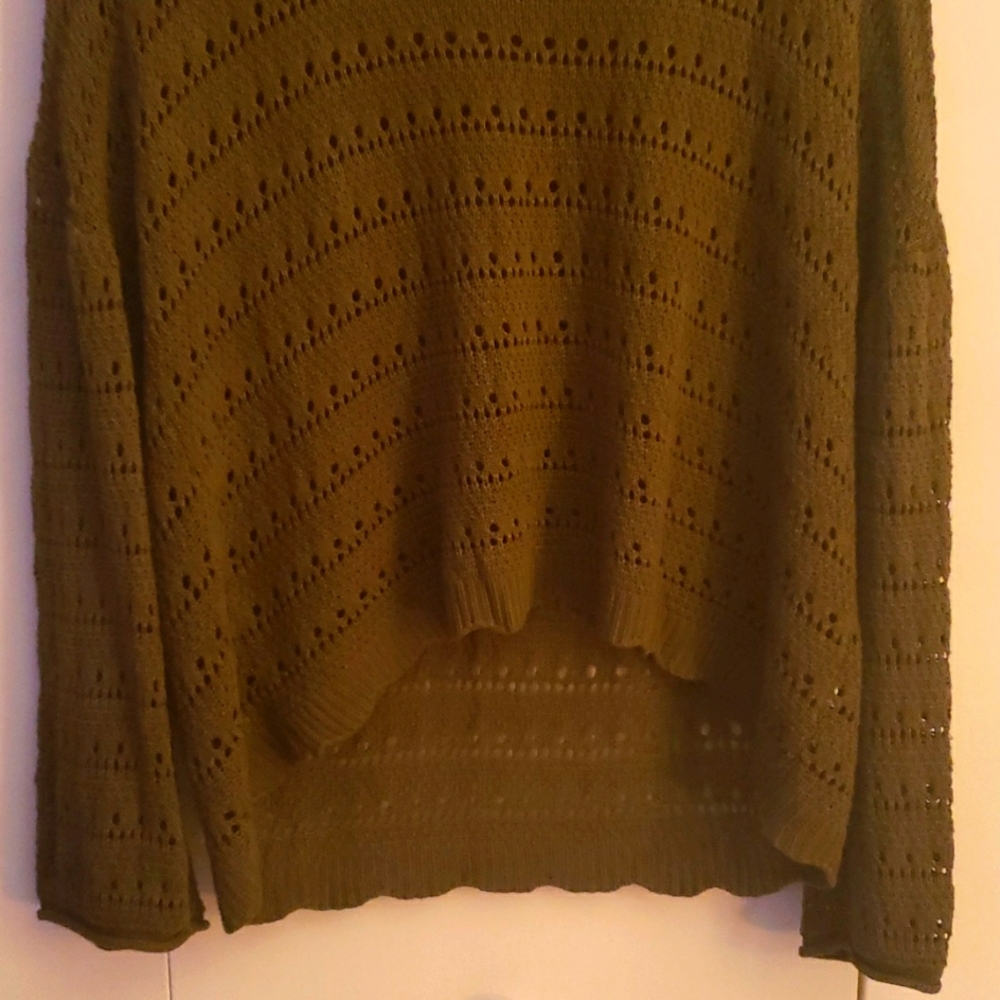 Army green knit sweater